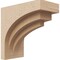 Ekena Millwork 5"W x 10"D x 10"H Classic Rockford Rough Cedar Woodgrain TimberThane Corbel, Primed Tan CORUR05X10X10ROCRCPR - alternate 1